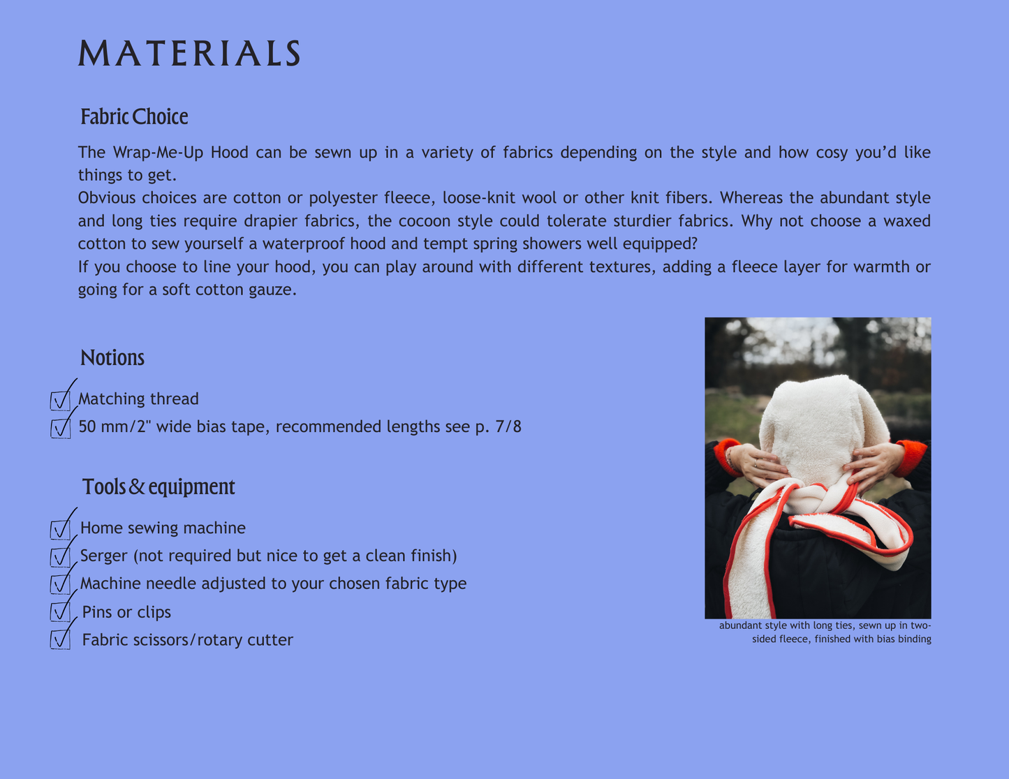 Wrap-Me-Up Hood sewing pattern